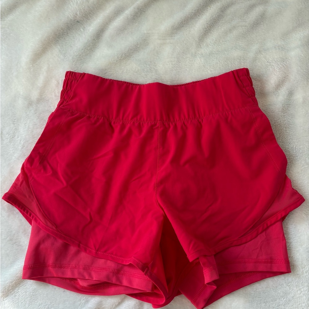 Apana Women's Vibrant Red Athletic Shorts